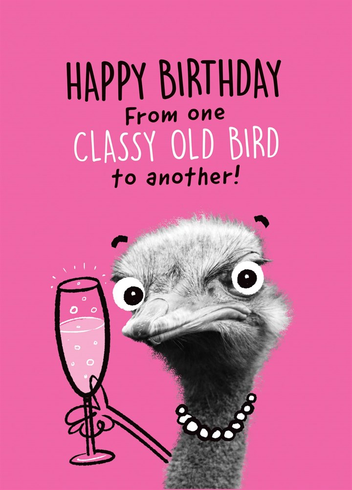 Happy Birthday From One Classy Old Bird To Another! Card