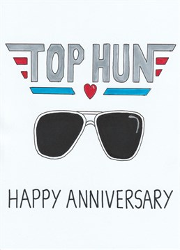 Top Gun inspired Happy Anniversary card for the maverick in your life