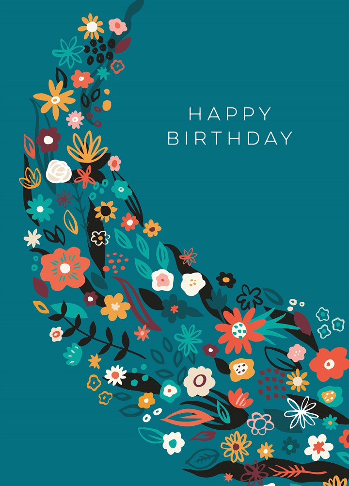 Happy Birthday Floral Card | Scribbler