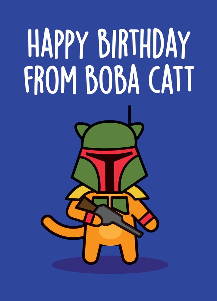 Happy Birthday From Boba Cat Card