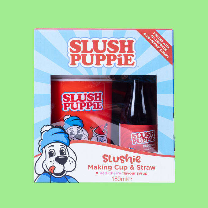 Slush Puppie Cup & Cherry Syrup Set