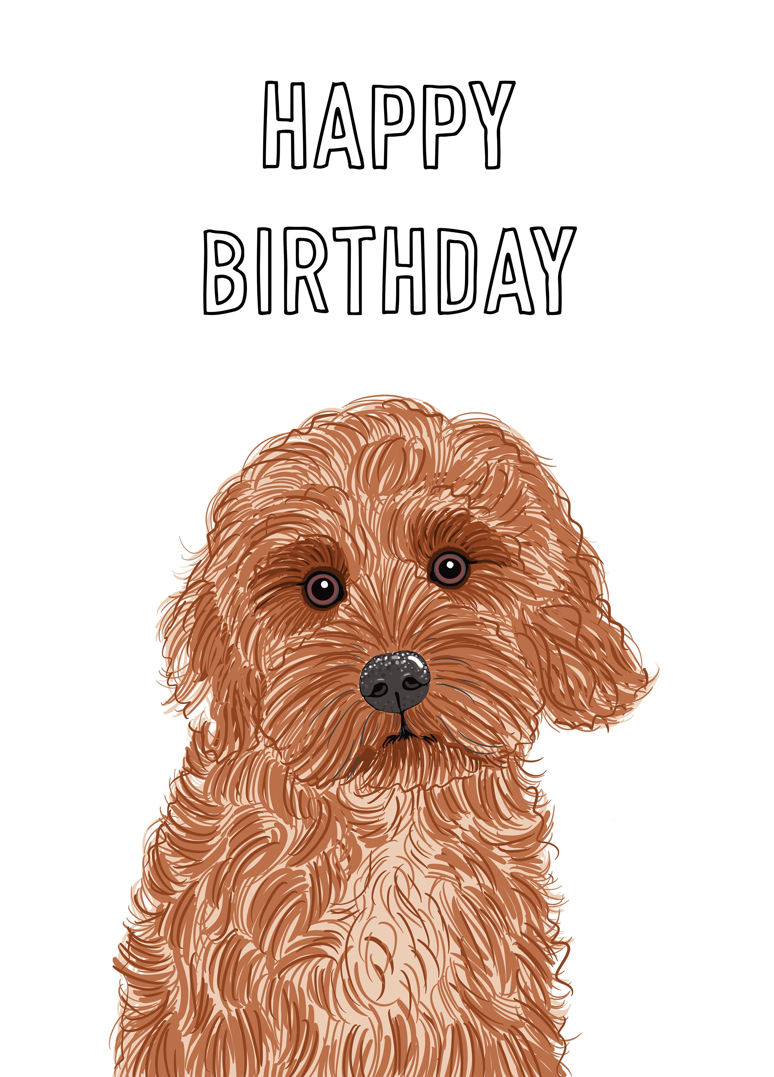 Cute Cockapoo Birthday Card – Scribbler Cards & Gifts