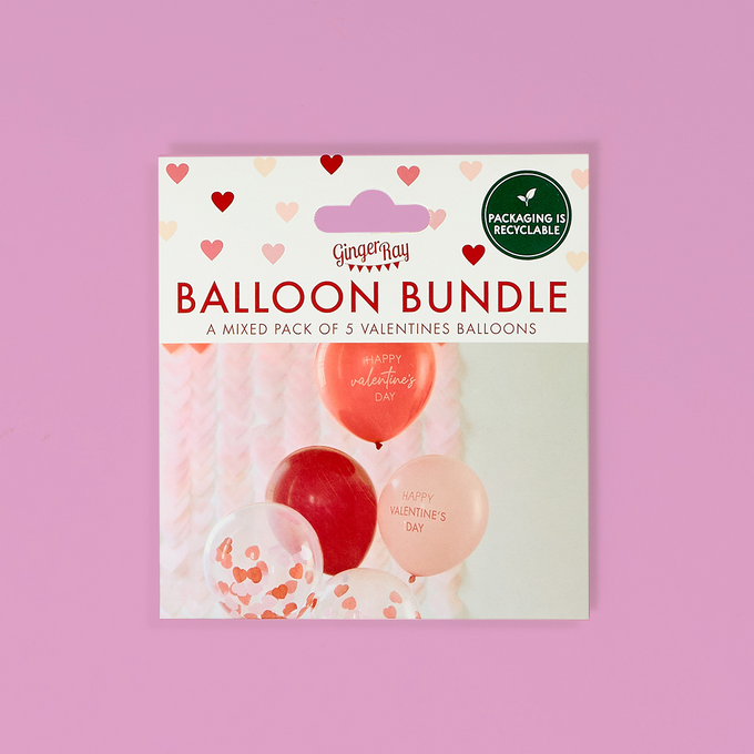 Valentine's Balloons and Confetti