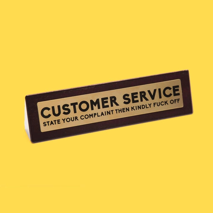 Customer Service Desk Sign