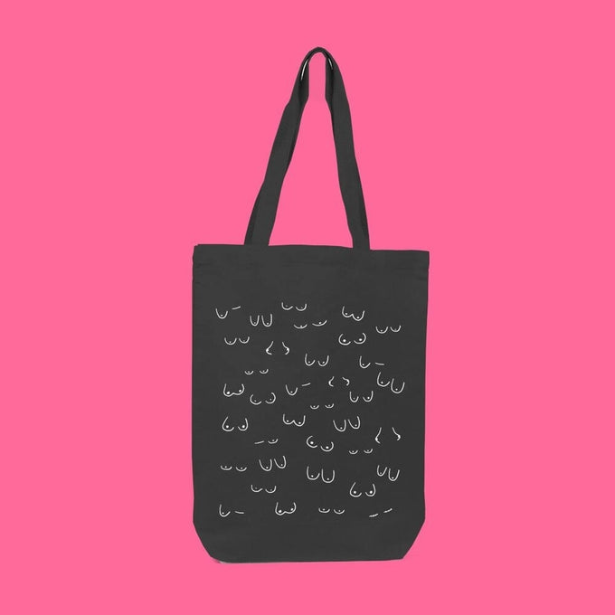 Black Boobies Tote Bag