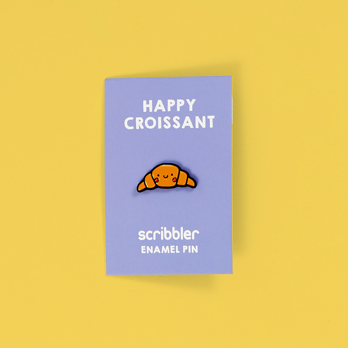 Happy Croissant Pin Badge