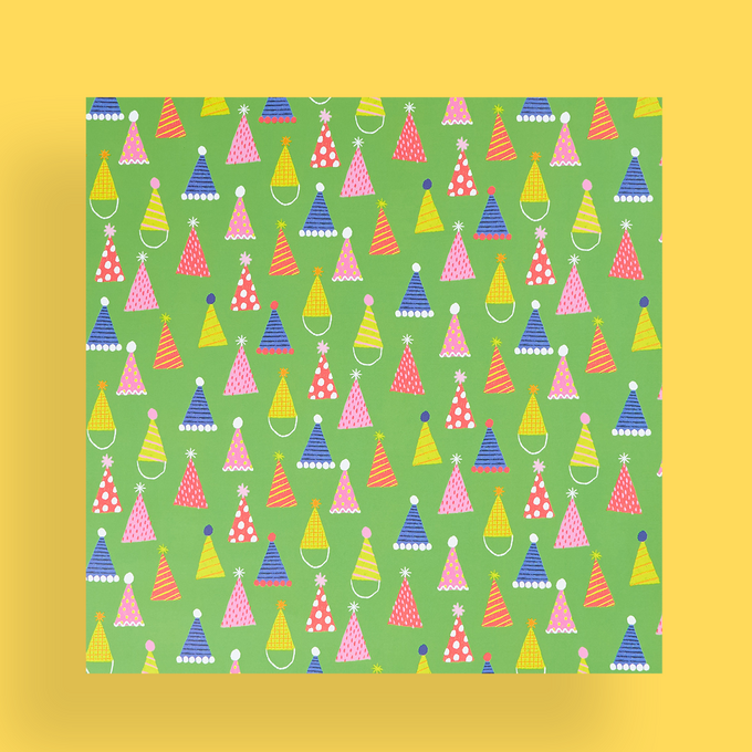 Party Hats Flat Wrap