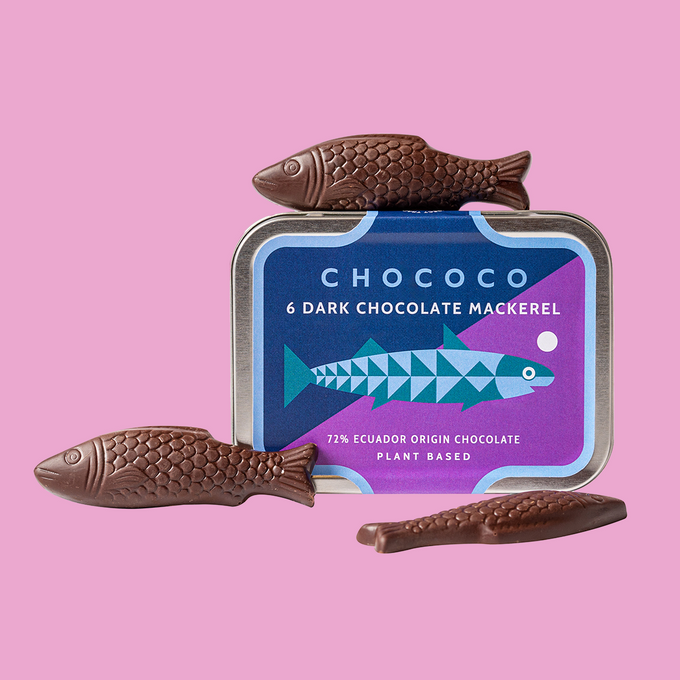 Dark Chocolate Mackerel Shapes