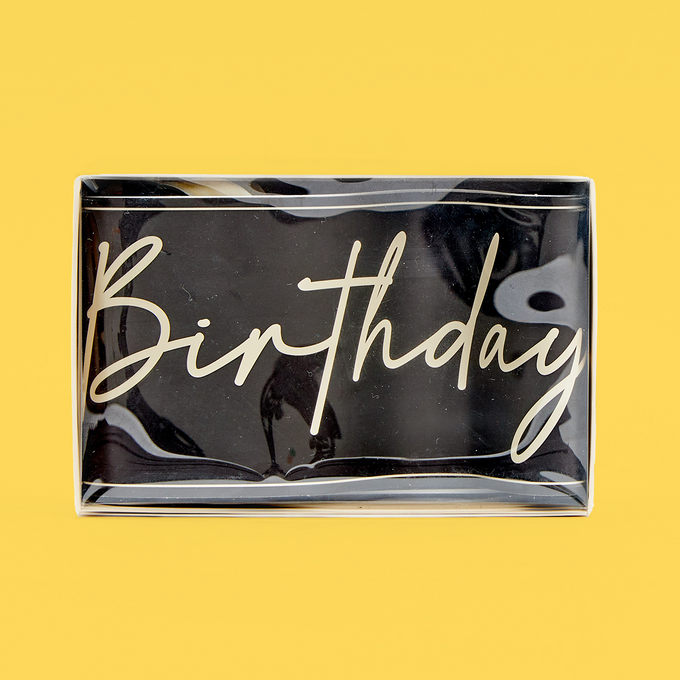 Black Birthday Sash