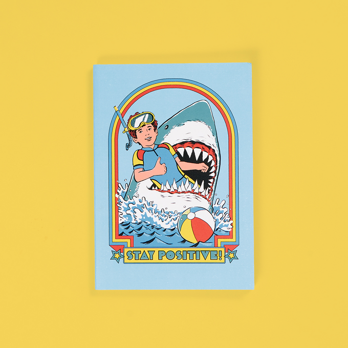 Stay Positive Shark Notebook