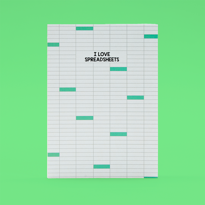 A5 I Love Spreadsheets Notebook