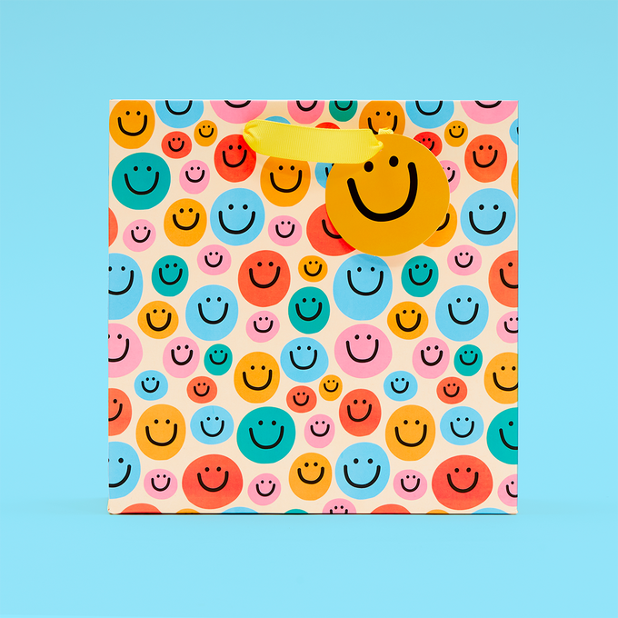 Jumbled Smiley Medium Gift Bag