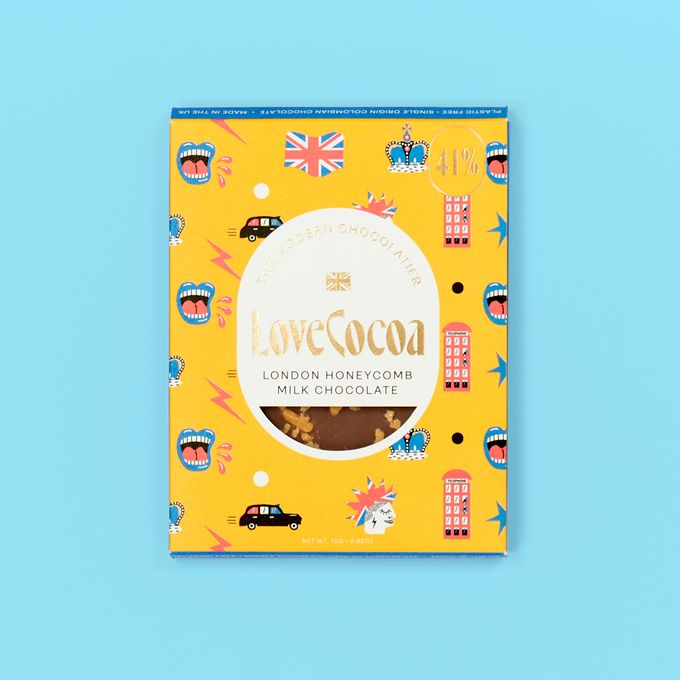 Love Cocoa London Honeycomb Choc Bar