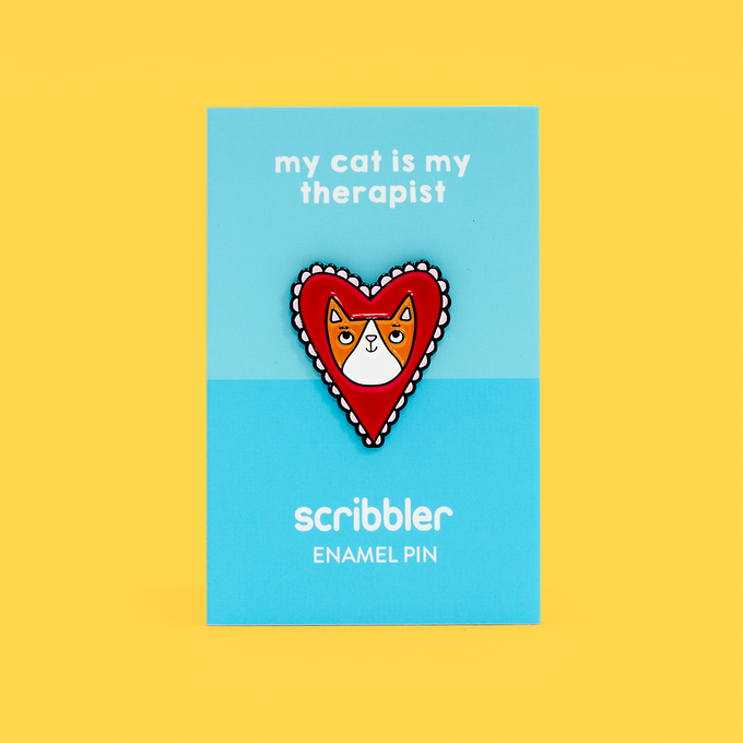 Cat Therapist Pin