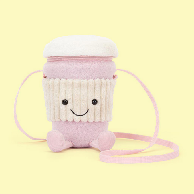 Jellycat Amuseables Coffee-To-Go Pink Bag