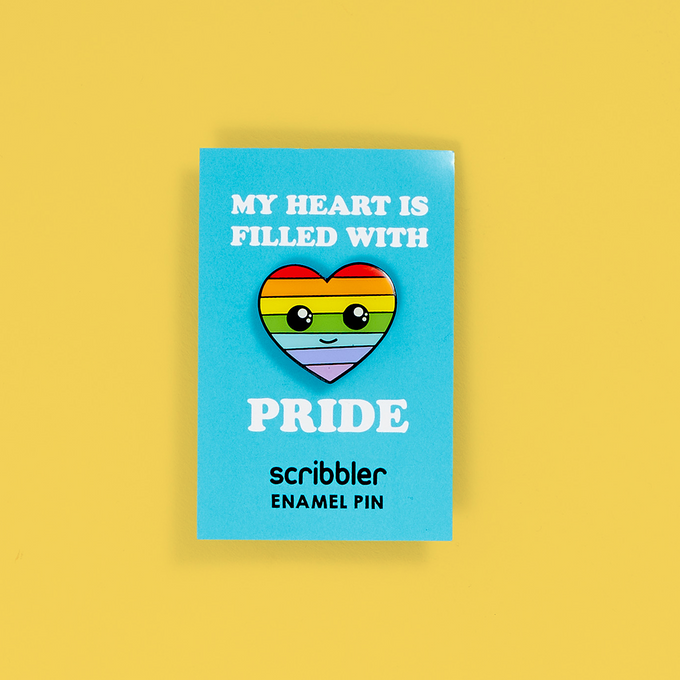 Heart With Pride Pin Badge